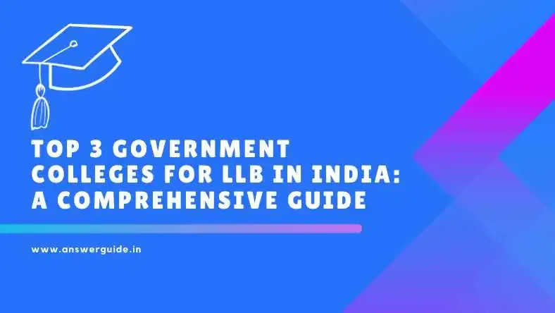 government colleges LLB India