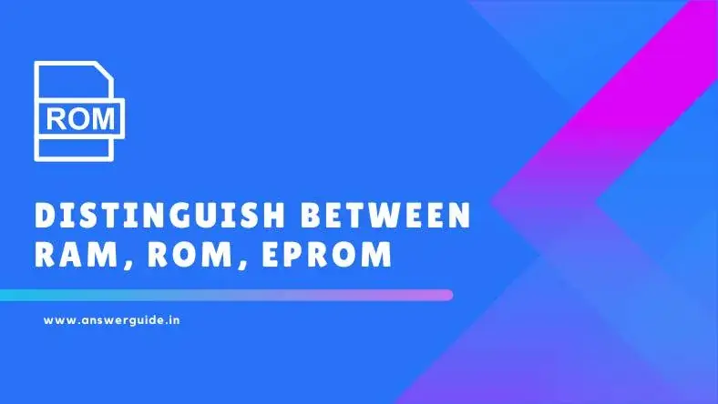 Distinguish Between RAM, ROM, EPROM
