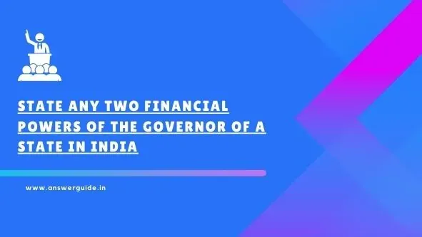 governor finance power